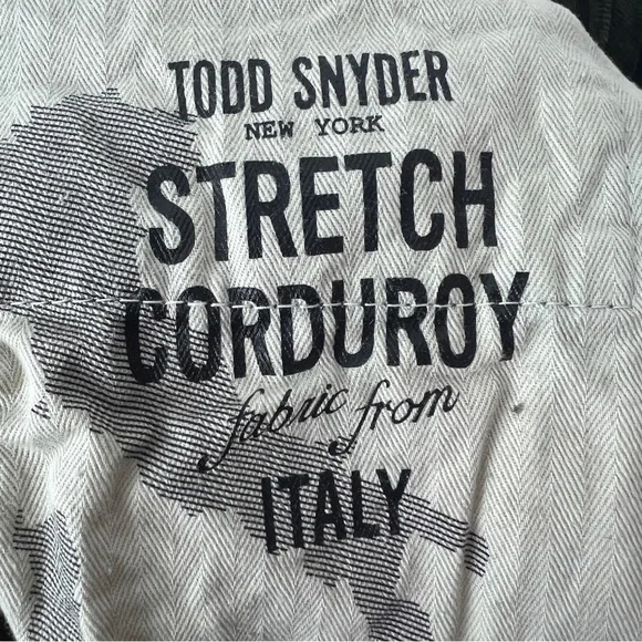 TODD SNYDER | Men’s Slim Fit Green Corduroy Pants Olive Stretch 30x32 - Picture 12 of 13